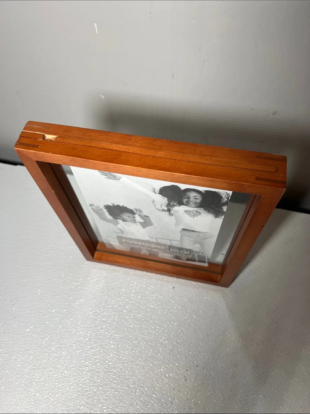Expressions Studio Decor Wooden Photo Frame -Glass front and back NEW